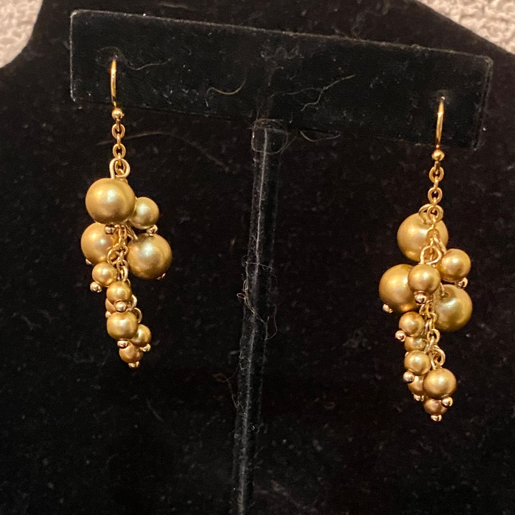 Gold Cascading Balls Earrings